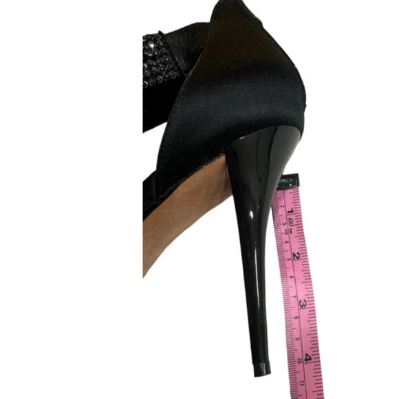 Nordstrom Exclusive Glint Devyn Sandal High Heels - Black Rhinestone - Picture 9 of 9